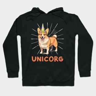 Corgi for Kids Girls Unicorg Unicorn Corgicorn Dog Hoodie